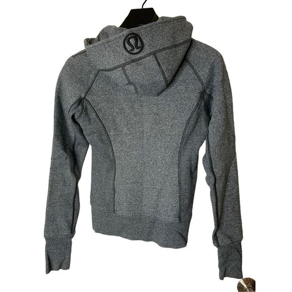 Lululemon Scuba hoodie sweatshirt full zip gray women's size 6 - Picture 2 of 6